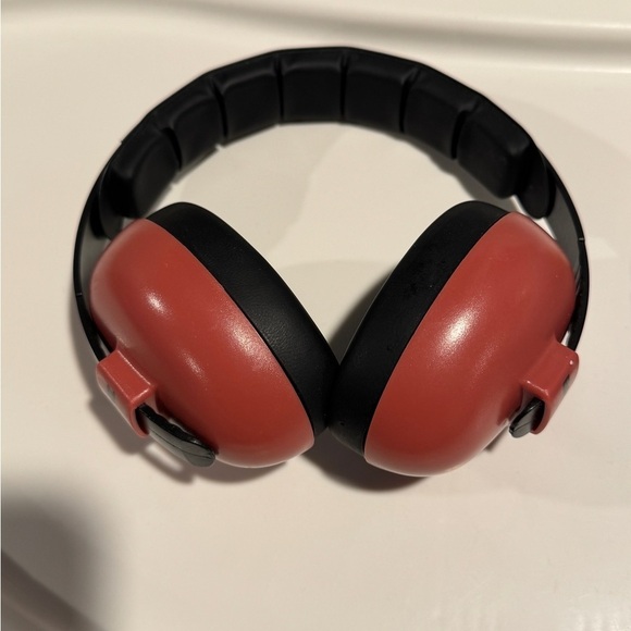 BaBy BanZ Other - 🎊HP🎉 NWOT BaBy BanZ Red Black Over-Ear Sound Proof Headphone Toddler Infant Baby